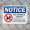 Signmission No Animals Except Service Animals, 14 in W x Rectangle, Plastic OS-2PACK-NS-P-1014-L-16015 - alternate 2
